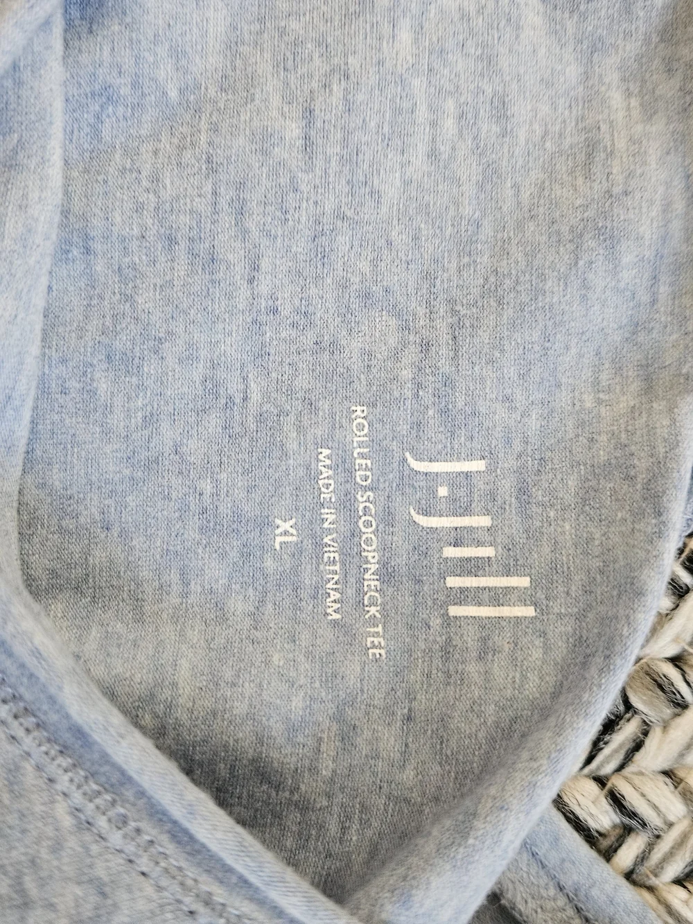 Set Of 3 Womens J Jill Rolled Scoopneck Tees in Mauve, Dusty Pink, Light Blue - Picture 2 of 4